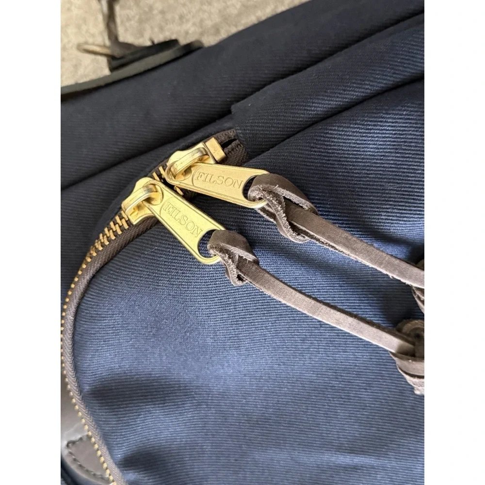 Filson 258 Rugged Twill Padded Computer Bag - Navy - Made In USA - Rare